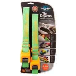 Sea To Summit Tie Downs With Silicone Cam Cover Horlogebandje 4,5m Paar, Groen/oranje