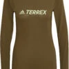 Adidas TERREX Trail Shirt Met Lange Mouwen Dames, Olijf