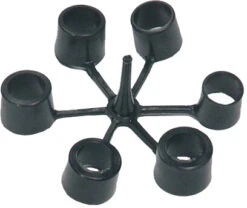 Grabner Ventiel Adapter 6 Stuks 16mm, Zwart