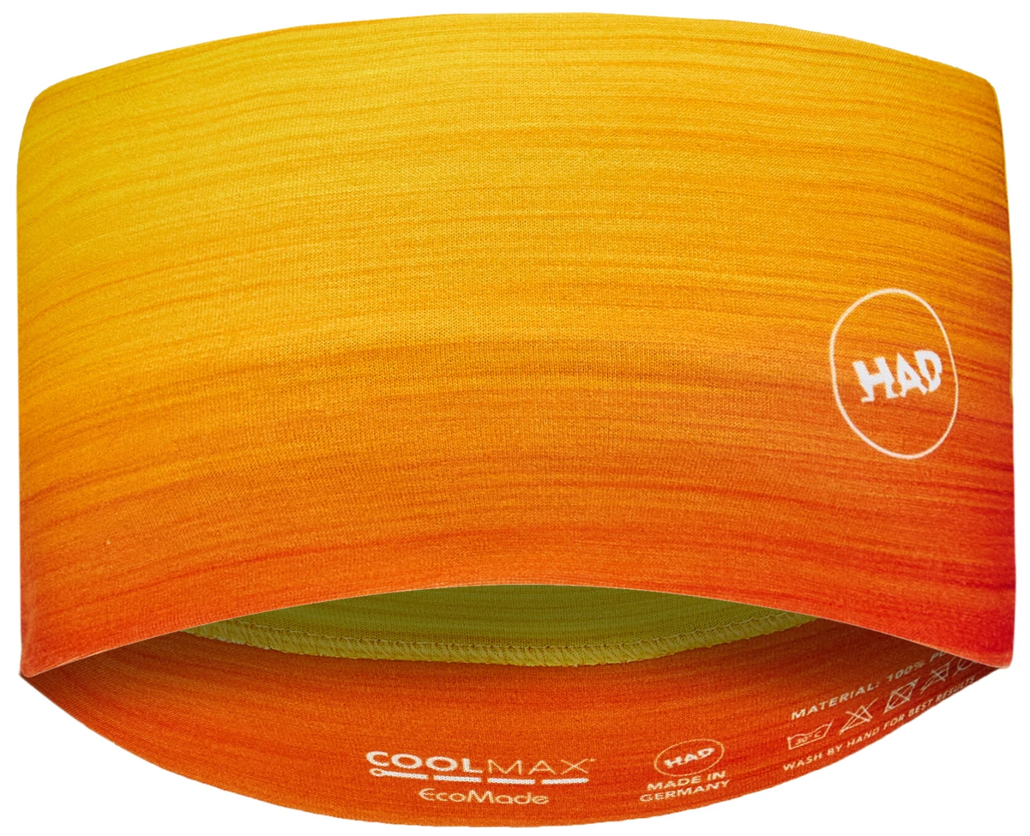 HAD Coolmax EcoMade Hoofdband, Geel/oranje 1 HAD Coolmax EcoMade Hoofdband, Geel/oranje