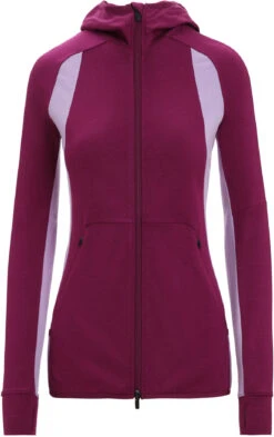 Icebreaker Merino Quantum ZoneKnit LS Zip Hoodie Women, Violet