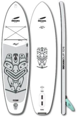 Indiana SUP 10'6 Allround Opblaasbaar SUP Board, Wit/zwart
