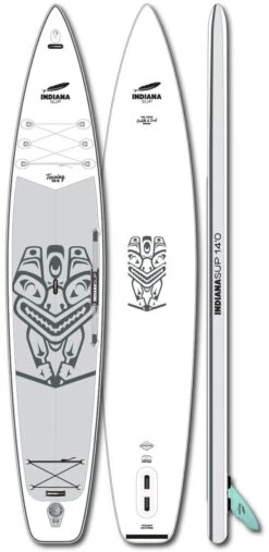 Indiana SUP 14'0 Touring Opblaasbaar SUP Board, Wit/grijs