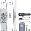 Indiana SUP 14'0 Touring Pack Premium 3-delige Carbon Peddel/pomp/reparatieset, Wit/grijs