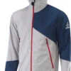 L&ouml;ffler Agilo AS Hooded Jacket Heren, Wit/blauw