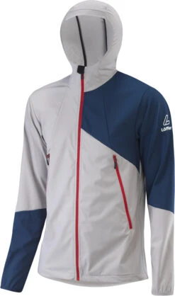 Löffler Agilo AS Hooded Jacket Heren, Wit/blauw