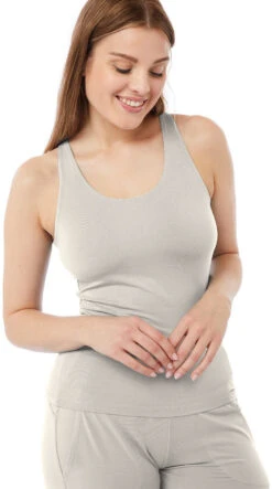 MANDALA Criss Cross Top Women, Grijs