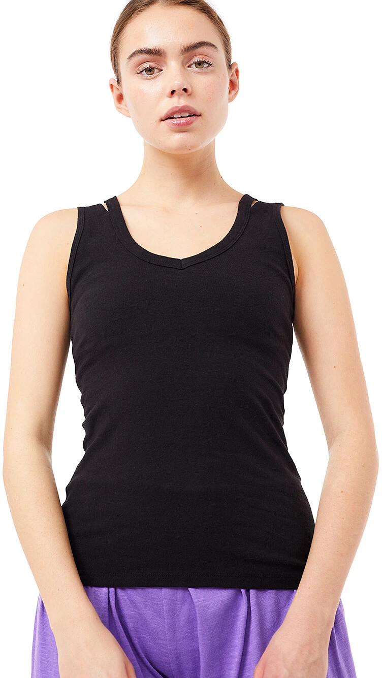 MANDALA Form Fitted Top GOTS Women, Zwart 1 MANDALA Form Fitted Top GOTS Women, Zwart