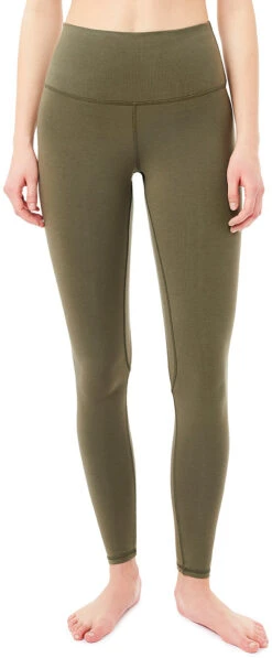 MANDALA High Rise Basic Broek Dames, Olijf