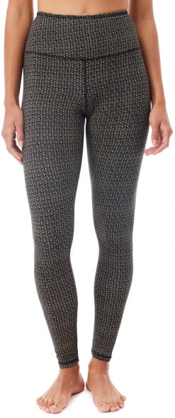 MANDALA Printed Leggings Women, Zwart/bont