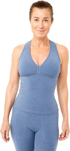 MANDALA Racer Back Top Dames, Blauw