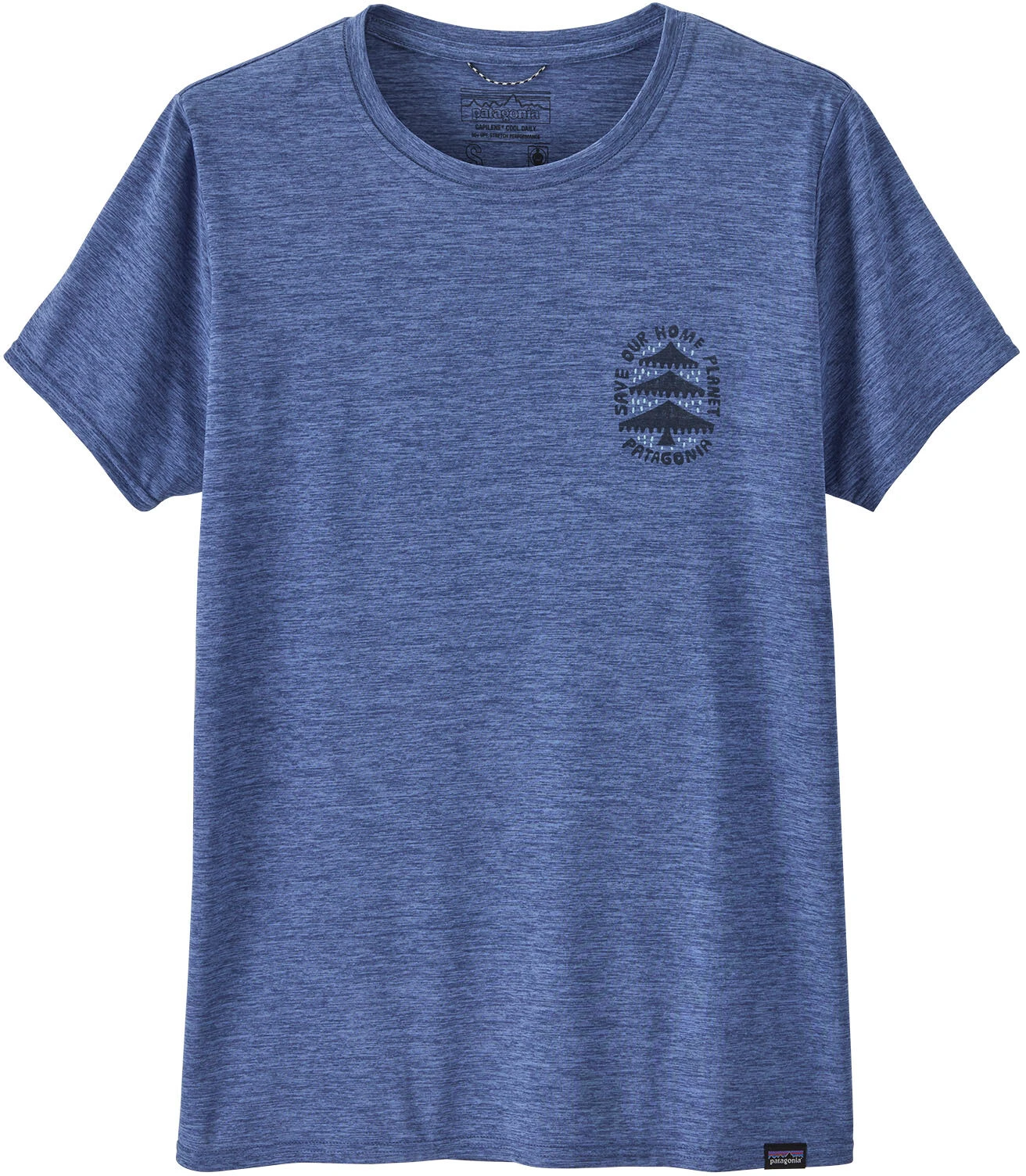 Patagonia Cap Cool Daily Graphic T-shirt Dames, Blauw 1 Patagonia Cap Cool Daily Graphic T-shirt Dames, Blauw