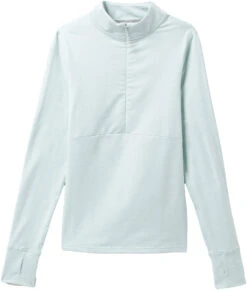 Prana Ice Flow LS Shirt Met Halve Rits Dames, Wit