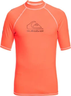 Quiksilver On Tour Rashguard Met Korte Mouwen Heren, Oranje