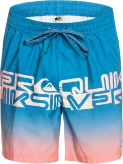 Quiksilver Wordblock 17 Volley Shorts Heren, Blauw