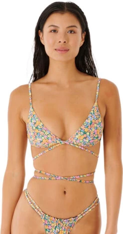 Rip Curl Afterglow Floral Wrap Tri Top Women, Bont