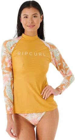 Rip Curl Always Summer UPF 50+ LS Top Women, Geel/bont