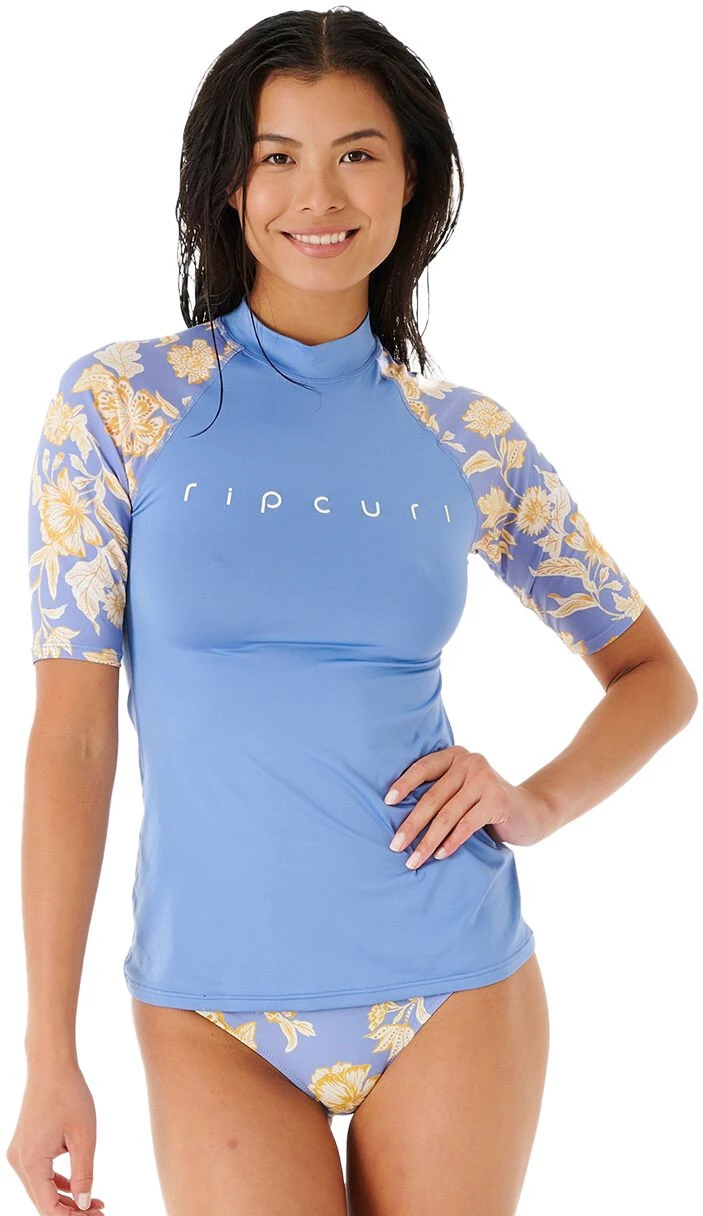 Rip Curl Oceans Together UPF 50+ SS Top Women, Blauw/oranje 1 Rip Curl Oceans Together UPF 50+ SS Top Women, Blauw/oranje