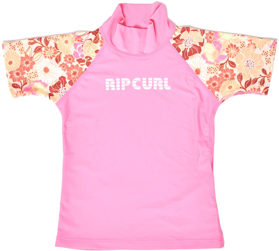 Rip Curl UV-shirt Met Korte Mouwen Meisjes, Roze/oranje 1 Rip Curl UV-shirt Met Korte Mouwen Meisjes, Roze/oranje