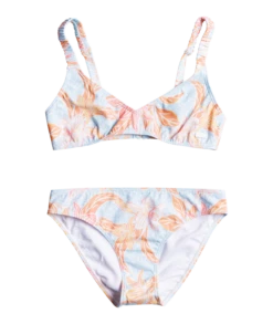 Roxy Good Romance Atletische Bikini Set Meisjes, Blauw/bont