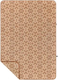 Rumpl Printed Sherpa Fleece Deken, Beige/bruin