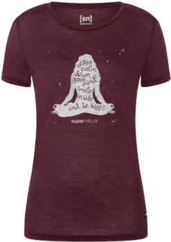 Super.natural Be Happy Tee Dames, Violet