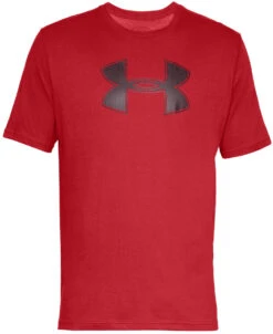Under Armour Big Logo Shirt Met Korte Mouwen Heren, Rood